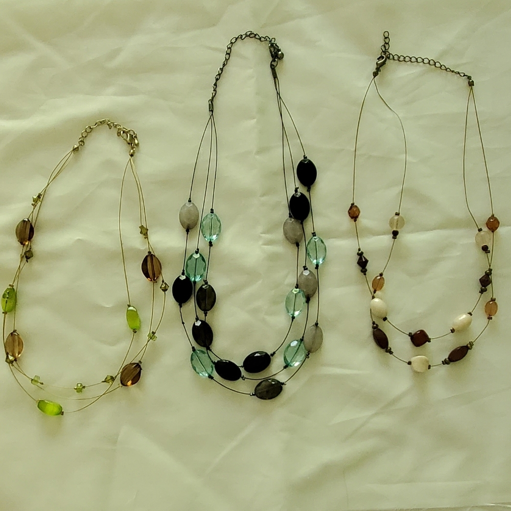 3 Beaded Necklaces